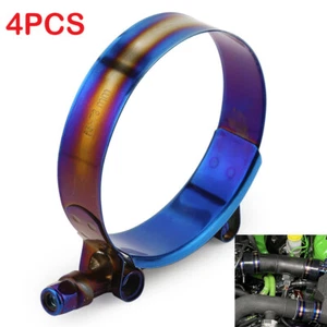 4Pcs 65-73mm Stainless Steel T-Bolt Clamp Secure Silicone Hose boost Pipe Clip  - Picture 1 of 7