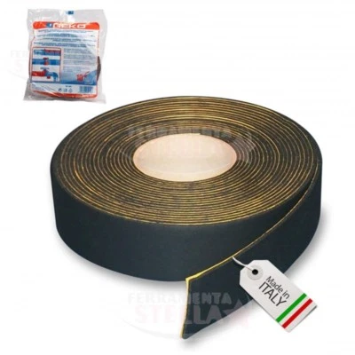 GUARNIZIONE AUTOADESIVA ANTI CONDENSA GELO TERMO ACUSTICA 10 MT x 50 MM x 3 MM  - Immagine 1 di 2
