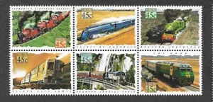 AUSTRALIA TRAINS RAILWAY SET MNH BLOCK - Picture 1 of 1