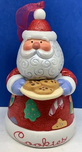 2003 Hallmark Sweet Tooth Treats Santa Cookie Jar w/3 Miniature Cookie Ornaments - Picture 1 of 8