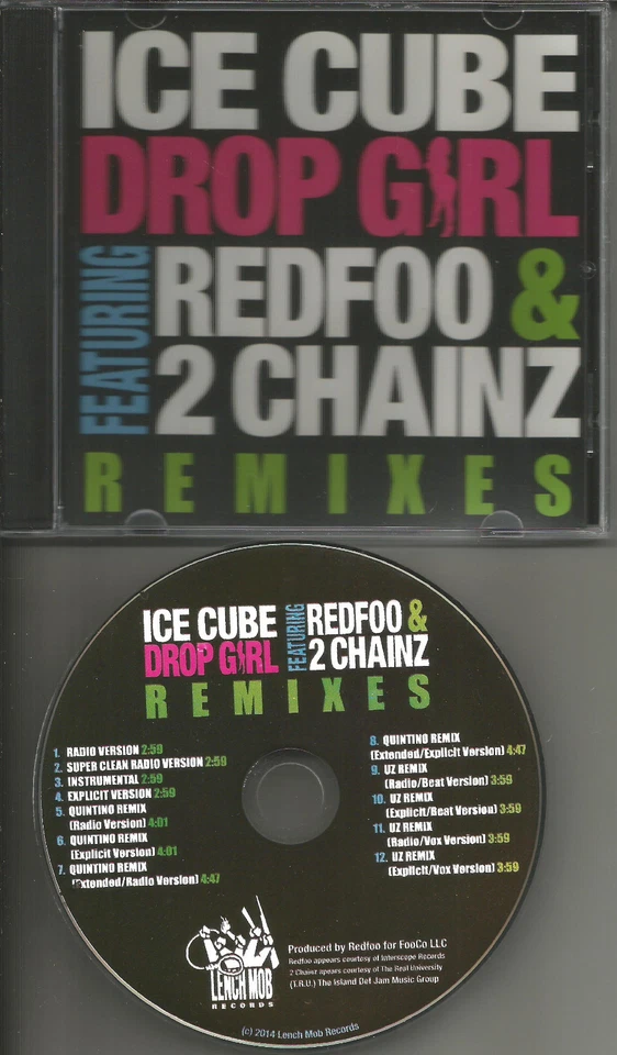 ICE CUBE Drop Girl 12TRX REMIXES & CLEAN & INSTRUMENTAL PROMO CD single red Foo Foto 1 de 1