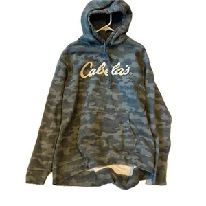 Cabelas Green Camo Pullover Hoodie Mens XL - Picture 1 of 3