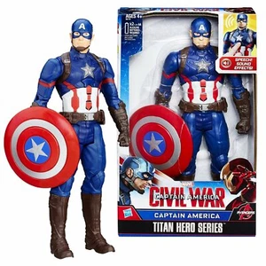 CAPTAIN AMERICA MARVEL CIVIL WAR 12" Electronic Sounds Phrases TITAN Figure 2015 - Picture 1 of 1
