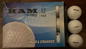Brand New in Box 12-pack RAM Golf Balls G-Force Unused Unmarked White Golfballs - Picture 1 of 3