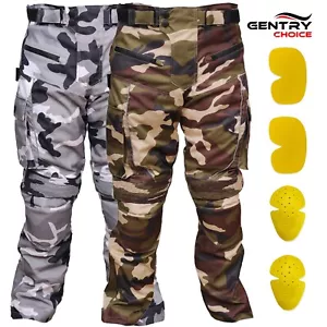 RIDERACT® Cordura Motorcycle Pant TARZAN Camouflage Motorbike Pant Armored - Picture 1 of 26