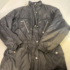 Tyrolia Women’s Coat XL Black Full Zip Skiwear Packets 90s Retro Head Vtg - Picture 1 of 8