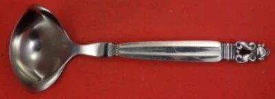 Cucharón de salsa de plata esterlina Acorn de Georg Jensen HH con acero inoxidable original 7 3/4" Foto 1 de 2