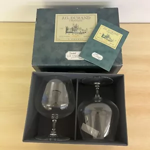 J.G. DURAND CHATEAU BORDEAUX COGNAC BRANDY KRISTALL 2 x GLÄSER NAGELNEU VERPACKT - Bild 1 von 7