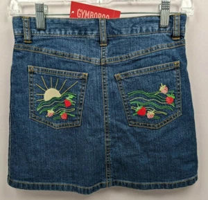 NEW Gymboree STRAWBERRY FARM Girls Sz 9 Denim Strawberry Patch Skirt Skort NWT - Picture 1 of 11