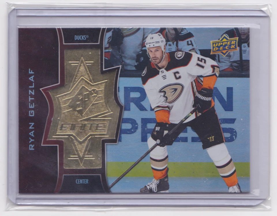2020-21 UD EXTENDED SERIES SPx FINITE GOLD /299 RYAN GETZLAF #SF-1 ANAHEIM DUCKS - Image 1 of 2