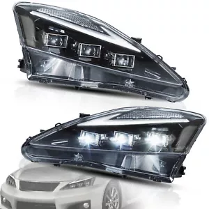 VLAND LED Headlights Frontlamps For 2006-2013 Lexus IS250 IS350 ISF W/Sequential - Picture 1 of 12