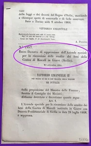 GRAFSCHAFT MASCALI, KÖNIGLICHES DEKRET UNTERDRÜCKT BETRIEB DER VERMÖGENSRENTEN -5056 - Bild 1 von 1