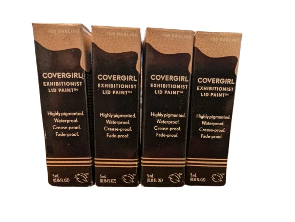 4 Pc Covergirl Exhibitionist Lid Paint 100 Darling Waterproof Eyeshadow .16oz - Image 1 of 1
