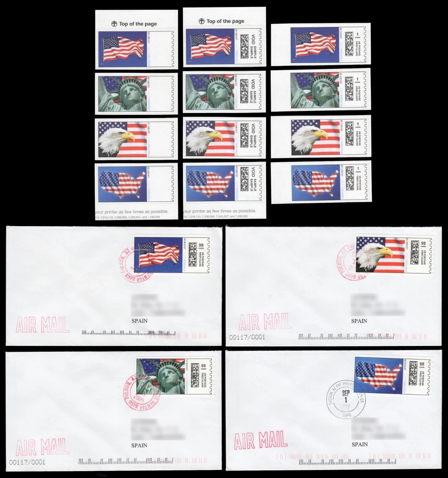 USA 2009 STAMPS.COM ATM - Liberty NetStamps, flag, bald eagle, statue, patriotic - Image 1 of 1