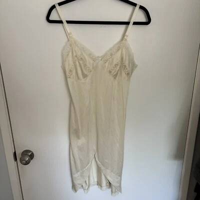 Vestido sin tirantes vintage MOVIE STAR de nailon con encaje ~ para mujer talla 34 Foto 1 de 4