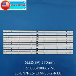 10pcs LED Strips For SONY KD-55XH8096 XBR-55X800H I-5500SY80062-VC YSAS055CN001 - Picture 1 of 5