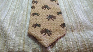 Tropicals By Tango Brown Tan Palm Frond Necktie tie - Picture 1 of 3