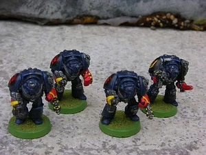WH40K    SPACEMARINE   TERMINATORS x4   PAINTED - Picture 1 of 5
