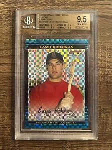 2002 Bowman Chrome Draft X-Fractor Refractor Casey Kotchman RC BGS 9.5 Gem Mint - Picture 1 of 2