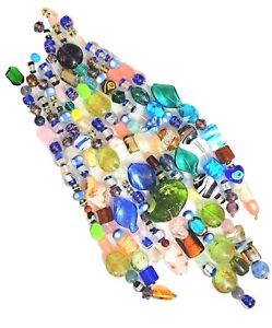 160 pieces Lampwork Glass Foil Fancy Beads: 10 Strands Handmade DIY Make Jewelry