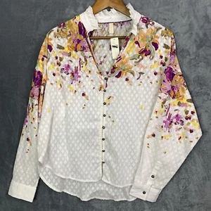 Anthropologie Pilcro Tavi Textured Blouse Size Small Womens Floral Button Down - Picture 1 of 16
