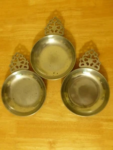 Cuencos porringer de peltre vintage Stede de 6" (cantidad. 3). Hecho en Alemania. - Imagen 1 de 6