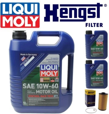 Kit de cambio de aceite con LIQUIMOLY 10W-60 + Filtro de semental E202H01D34 BMW M5 00-03 5,0 L Foto 1 de 4