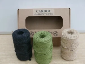 CARDOC GARTENGARN AUSWAHL GRÜN NATUR & SCHWARZ JUTE  - Bild 1 von 1