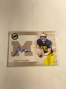 Tarjeta automática Michigan Wolverines John Navarre PressPass - Imagen 1 de 1