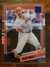2023 Panini Chronicles Clearly Donruss Zach Neto Rated Rookie Card SP /50 Angels