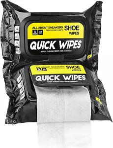 Shoe Wipes Pack of 2 Total 60 Pcs Sneakers Cleaning Quick Wipes Removing Dirt an - Picture 1 of 12