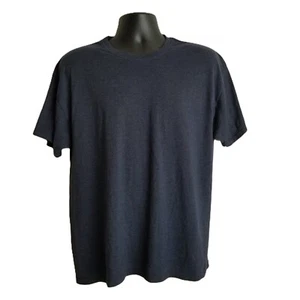 Hanes Ultimate X Temp Tee Size L Navy Blue Modal Blend Basic Crewneck Minimalist - Picture 1 of 5