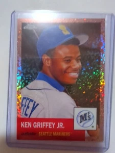 2022 Topps Chrome Platinum Anniversary Rose Gold Mini Diamond Ken Griffey Jr /75 - Picture 1 of 2