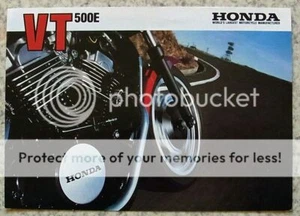 HONDA VT500E-D MOTORCYCLE UK Sales Brochure c1983 - Picture 1 of 3