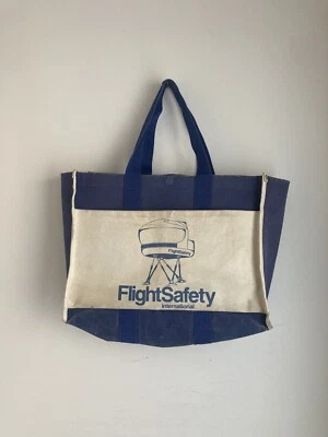Bolso de lona internacional de seguridad de vuelo vintage Foto 1 de 4