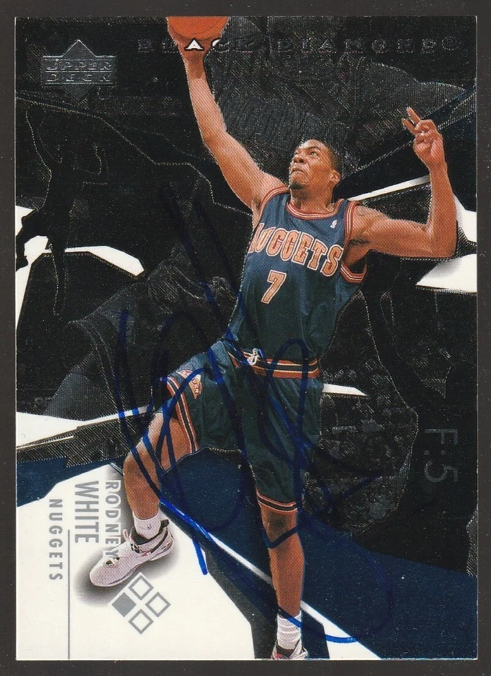 2003-04 UD Black Diamond #63 Rodney White IP autograph signed card - Image 1 of 1