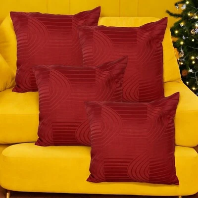Luxury Red Cushion Cover 45x45cm / 18x18" Decorative Throw Pillow Case – Cushion - Image 1 of 4