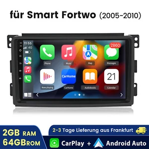 Für Benz Smart Fortwo 451 2005-2015 Android13 Carplay GPS NAVI Autoradio DAB+ FM - Bild 1 von 12
