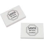 2 x 45mm 'Santa We Have Cookies' Erasers / Rubbers (ER00038653)