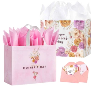 13-inch Mother's Day Gift Bags with Wrapping Paper Mother’s Gifts for Mother Her - Picture 1 of 7