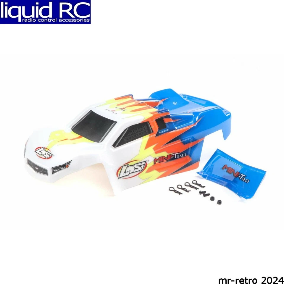 Losi LOS210014 Body Blue White Mini-t 2.0