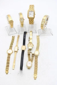 C x10 Vintage Ladies Seiko Quartz Wristwatches Inc Gold Tone, Leather etc N/T - Picture 1 of 11