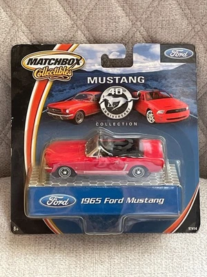 MATCHBOX 40TH ANNIVERSARY RED 1965 FORD MUSTANG 1:43 DIECAST CAR NEW ON CARD - Image 1 of 2