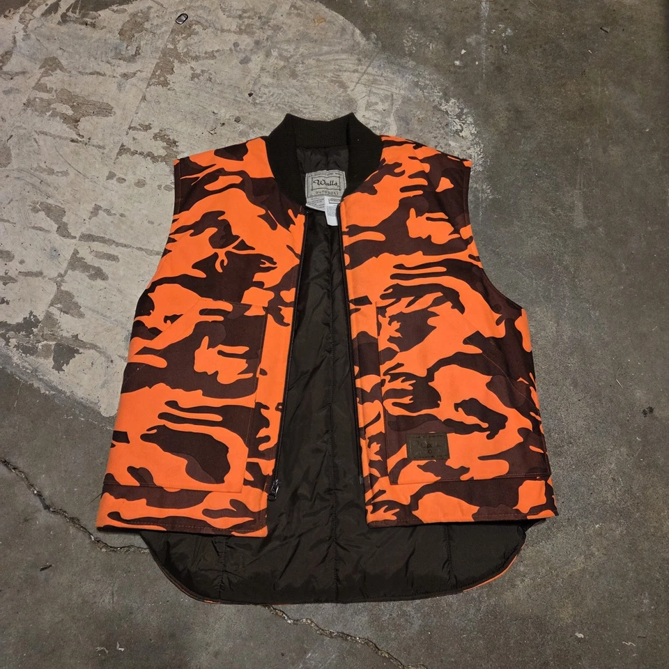 Walls Outdoors Hunting Vest Medium Bright Orange Camo - Image 1 of 3