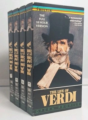 The Life of Verdi VHS 2003 4-Tape Set VG+ Fast Shipping  - Image 1 of 2