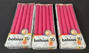 BOLSIUS 10 Packs Unscented 9.5” Pink Household Tapered Candles 7.5 Hour New (3) - Picture 1 of 5