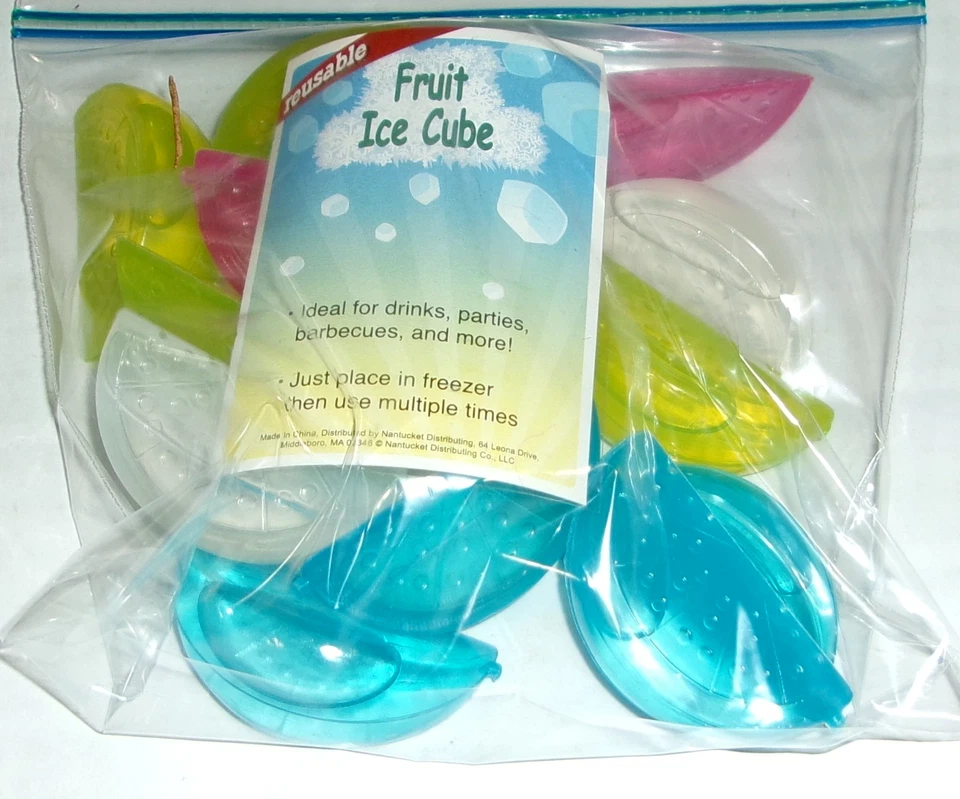 REUSABLE FRUIT ICE CUBES ~ 14 Count ~ASSORTED COLORS - Image 1 of 1