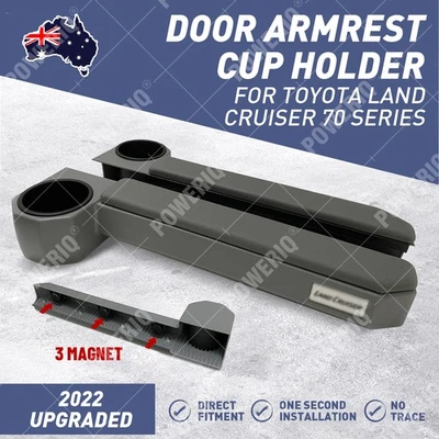 Upgraded Magnet Door Armrest Cup Holder For Land Cruiser 70 76 79 Series Hj75 - image 1 of 4