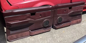 86-97 Nissan Pathfinder/ D21 Truck Door Panels Burgundy SE Manual Windows OEM - Picture 1 of 11