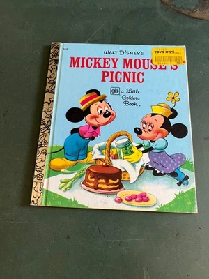 Vintage Walt Disney a Little Golden Book Mickey Mouse’s Picnic 1978 - Image 1 of 4
